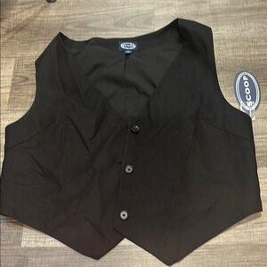 Scoop Tailored Linen Vest Medium